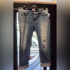 Cambio Paris Ankle Cut Jeans with Pink stitching size 46